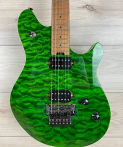 Gitara elektryczna EVH Wolfgang Standard QM - Transparentna Zieleń z Podstrunnicą z Pieczonego Klonu